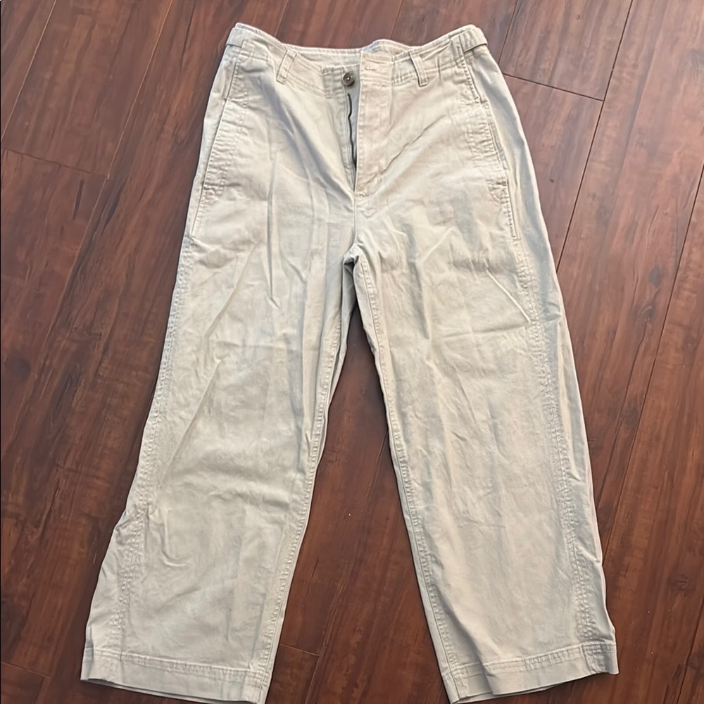 Wide Leg Casual khaki Pants